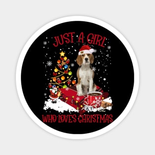 Beagle Just A Girl Who Loves Christmas Magnet